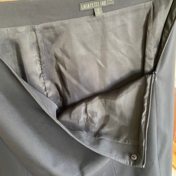 Lafayette 148 New York Virgin Wool Black Pencil Skirt Size 12 - Picture 7 of 17